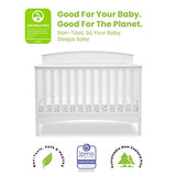 Delta Children Archer Solid Panel 4-in-1 Convertible Baby Crib – Greenguard Gold Certified, Bianca White
