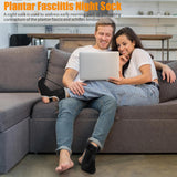 Plantar Fasciitis Night Splint Sock Upgraded Plantar Fasciitis Brace with Support Plate for Women Men for Achilles Tendonitis Foot Drop Heel Spur Pain Relief Black (Small)